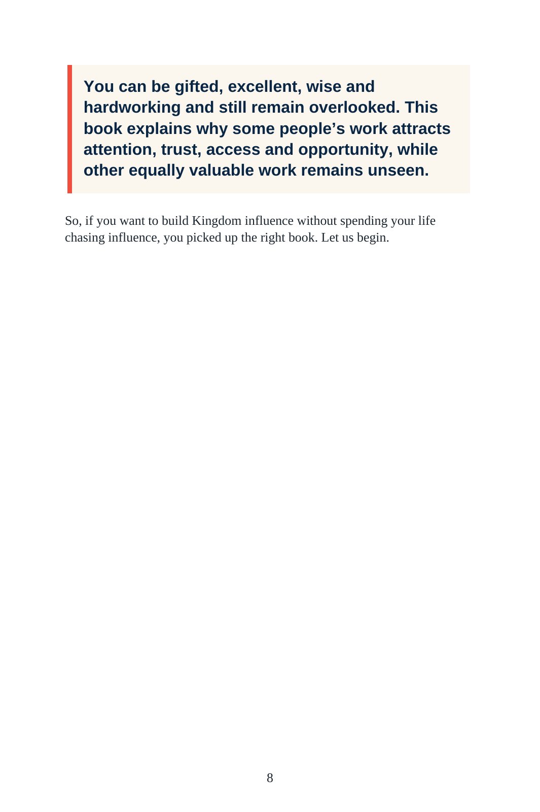 The Influence Playbook, page 8